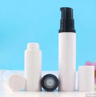 10ml white airless plastic bottle black pump lotion emulsion serum mist sprayer hyaluronic toner skin care packing
