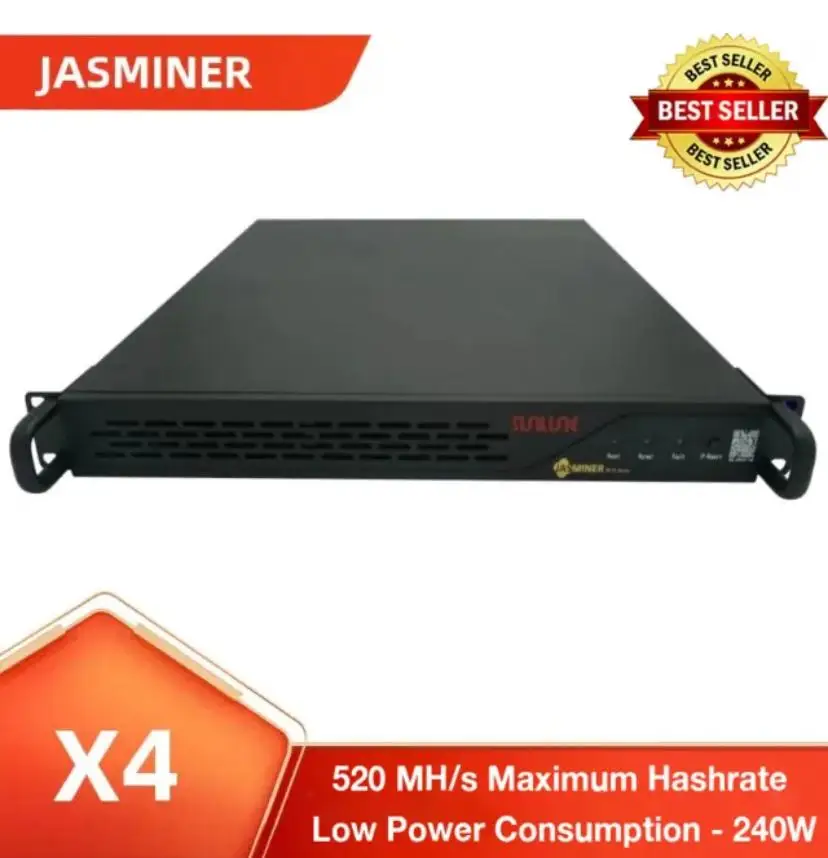 

JASMINER X4 1U, серверный этериум, Майнер 520MH/s, максимальный гашрат 240 Вт, Майнер eth