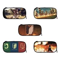 anime attack on titan aot big capacity pencil pen case stationery bag pouch holder box organizer for teens girls adults student