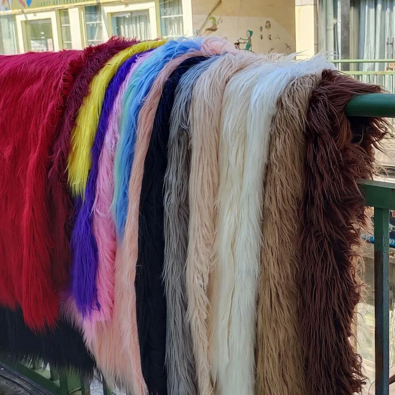 

25×45cm 9cm Pile Length Fleece Fabric Faux Fur Fabric For Patchwork Sewing Material Doll Toy Beard Hair DIY
