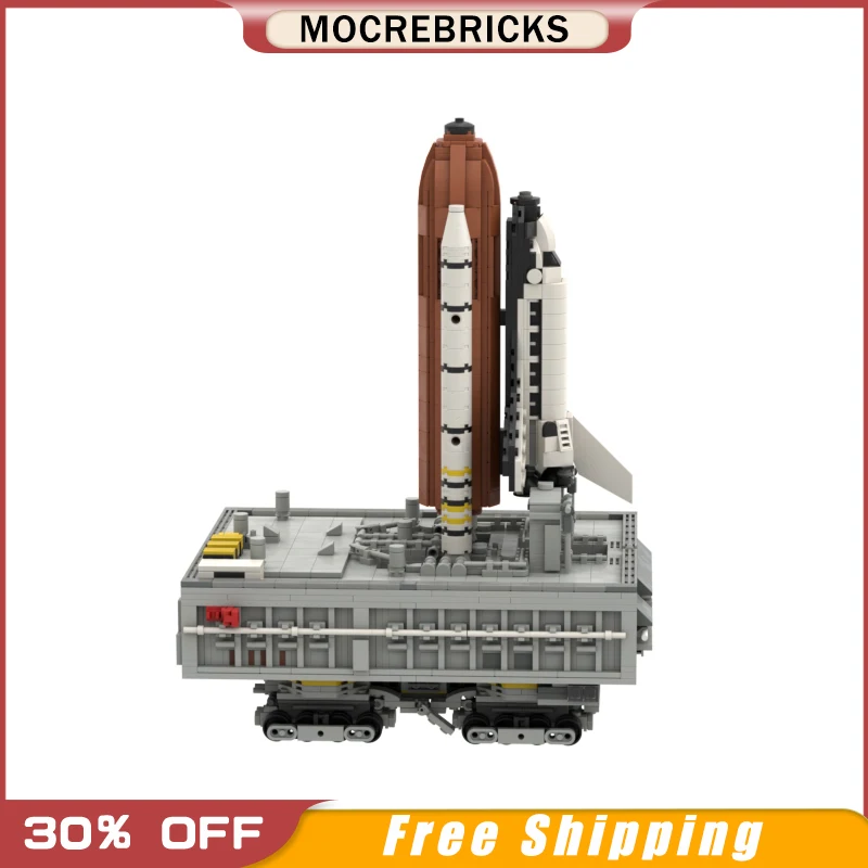 

Строительный блок MOC для космических исследований, космический корабль, реактивный прибор «сделай сам», Сборная модель, научные креативные ...