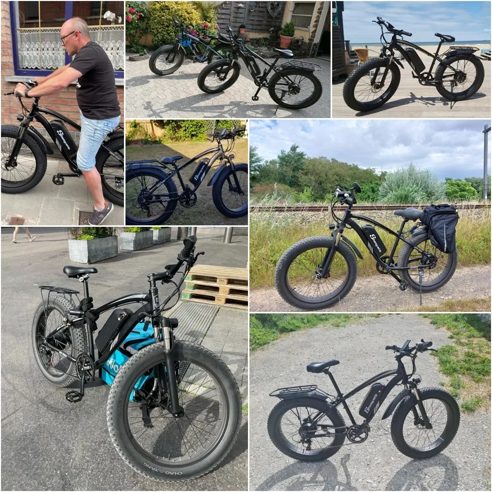 Электрический велосипед MX02S 48 В 1000 Вт 26 дюймов электронный с литиевой батареей 17
