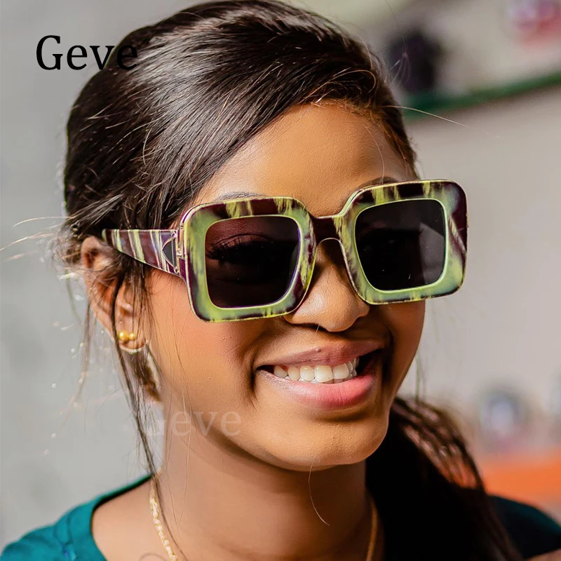 

Fashion Brand Sunglasses Women Vintage Square Gradient Eyewear Men Luxury Popular Sun Glasses Female Shades UV400 Big Frame
