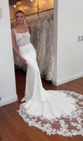 alagirls long mermaid wedding dress ivory boho beach wedding dress 2022 elegant bridal dress wedding gown vestido de noiva