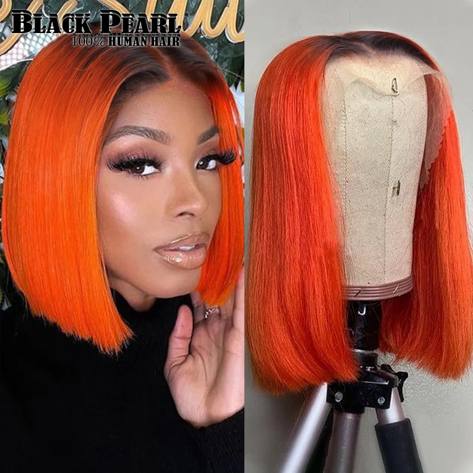 Ginger Lace Front Human Hair Wigs Glueless Wig Short Bob Wig Lace Front Human Hair Wig Pink 613 Blonde Bob Hair Wig Human Hair
