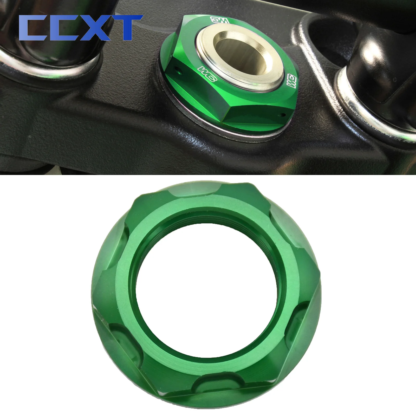 

Motorcycle Steering Stem Nut Bolt For Suzuki RMZ250 2004-2006 RMX250 RMX250S 1992-1998 DRZ400 For Kawasaki KX125 KX250 KX250F