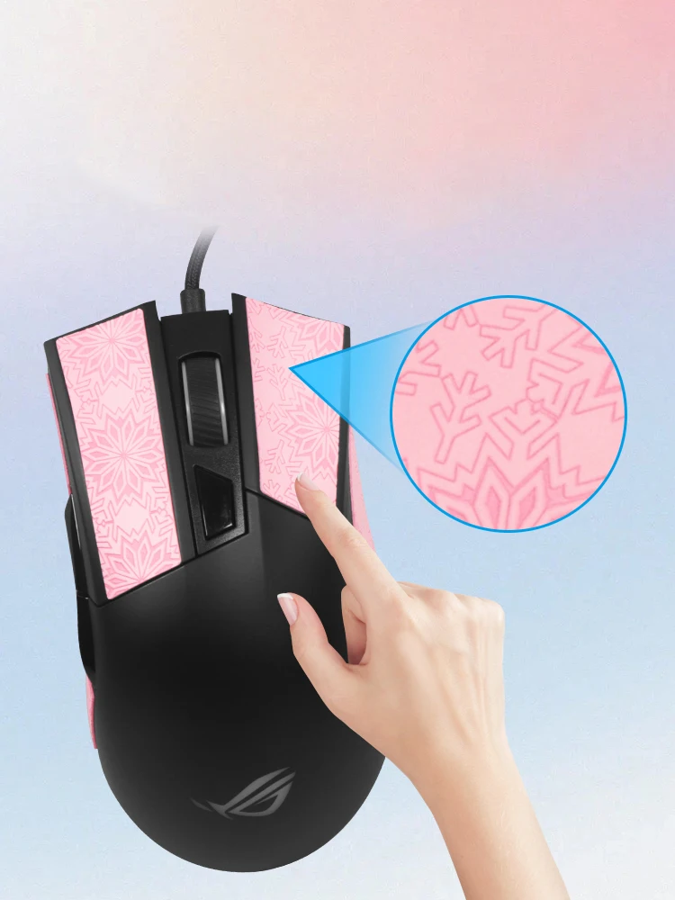 Замшевая наклейка на мышь с полным/полу покрытием противоскользящая для ASUS ROG