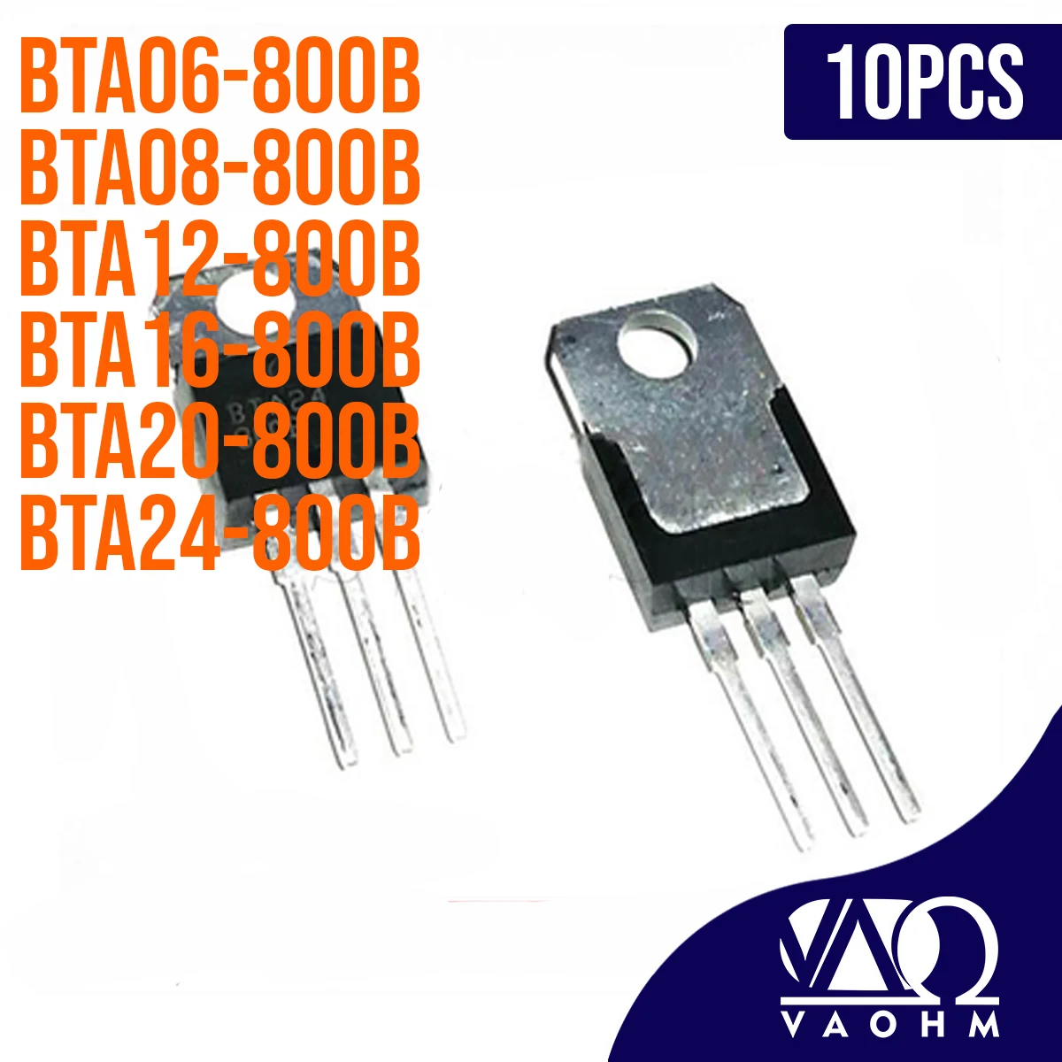 

10PCS BTA06-800B BTA08-800B BTA12-800B BTA16-800B BTA20-800B BTA24-800B TO-220 TRIAC