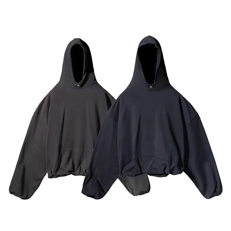 High-quality solid color Kanye West joint sweater for men and women with the same loose hooded pullover oversiez street style