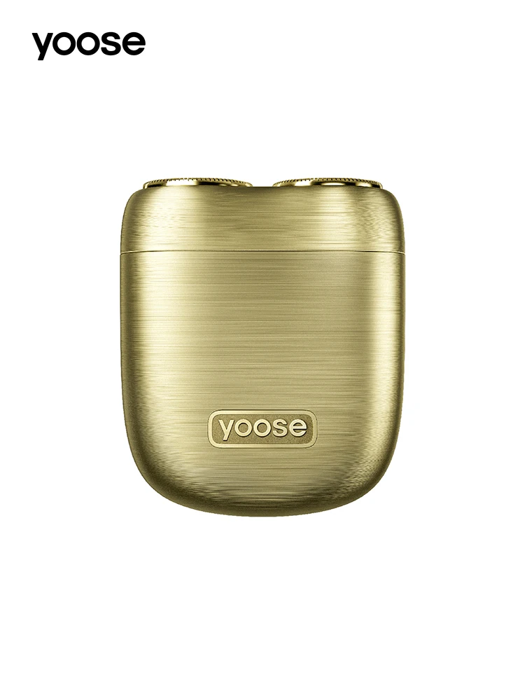 Yoose Mini Rechargeable Electric Shaver with IPX7 Waterproof ,Portable for Travel, Type-C Charge , Gifts Box (Gold )