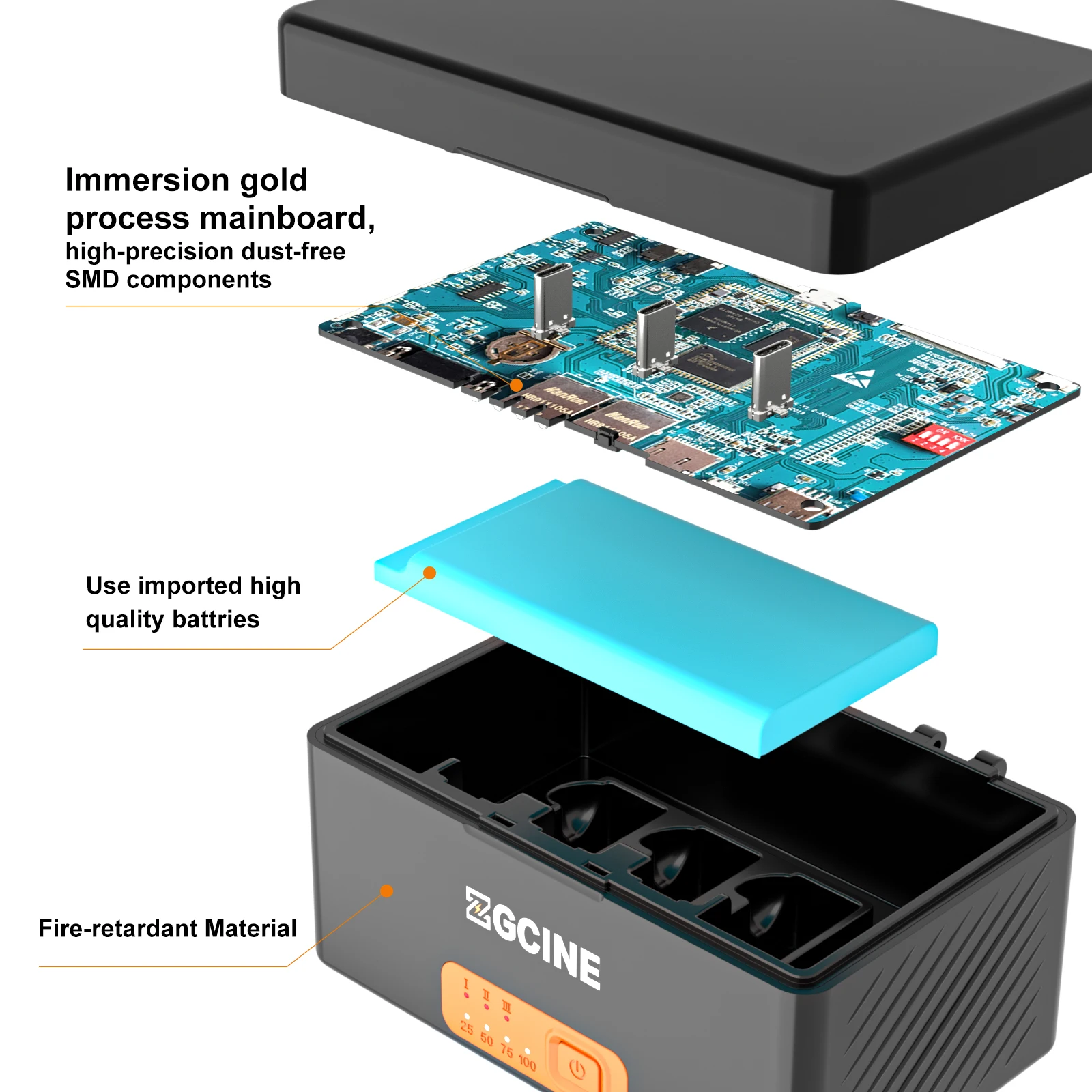 ZGCINE ZG-R30 Pro Charging Case for Rode Wireless GO 2 I II Single Fast Charging Box 3400mAh Built-in Battery Power Bank G0 2