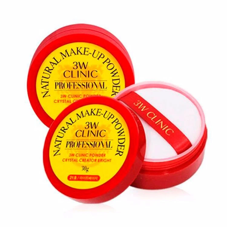 3w Clinic natural make-up Powder #21/. [3w Clinic] natural make up Powder - 30g. 3wсlinic рассыпчатаю пудра. [3w Clinic] рассыпчатая пудра для лица natural make-up Powder Light Beige (21), 30 гр. Natural clinic