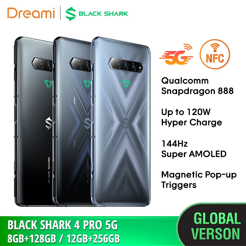 Black Shark 4 Pro 5G NFC 128GB / 256GB Gaming Phone / Smartphone / Mobile / BlackShark / Snapdragon 888