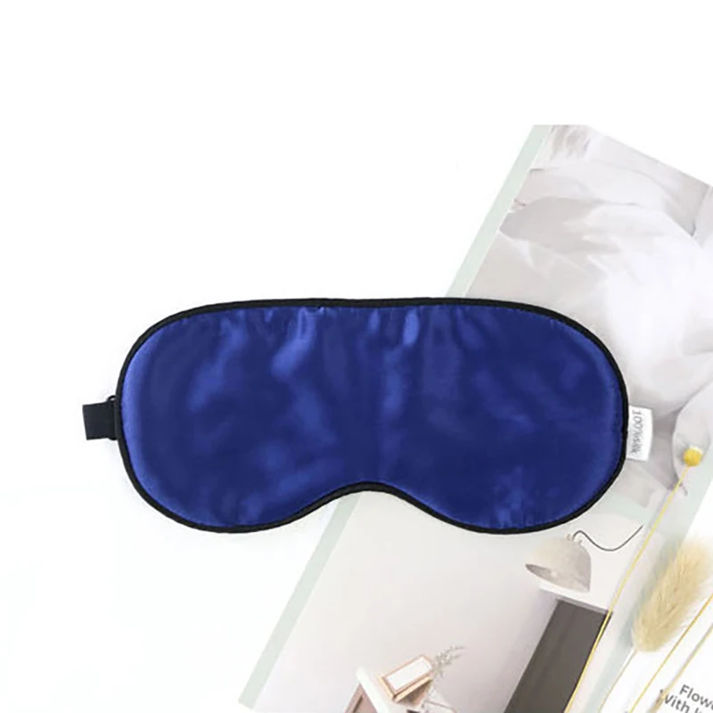 

Bellasilk 100% Pure Mulberry Silk Eye Mask 19momme Silk Sleep Eye Mask Navy Blue With Elastic Band Free Shipping