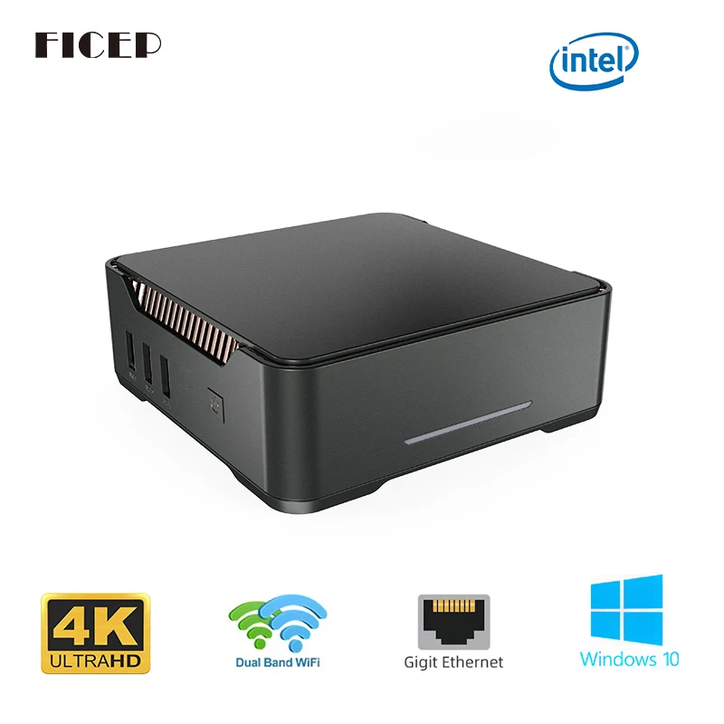 Mini PC GK3V Intel Celeron J4125 Windows 10 Quad Core DDR4 8GB 128GB Dual WIFI 1000M LAN BT4.2 VGA 4K 60Hz Gaming Mini Computer