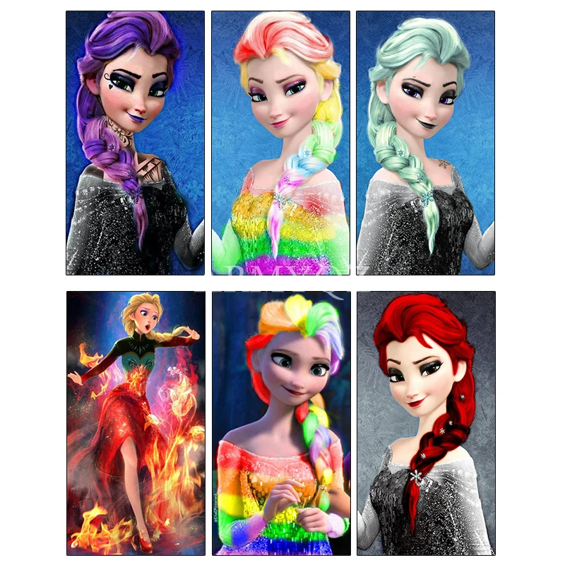 

Алмазная живопись из фильма «Холодное сердце», картина из мультфильма Disney для хобби и творчества, 5D «сделай сам», полноразмерная сказочная ...