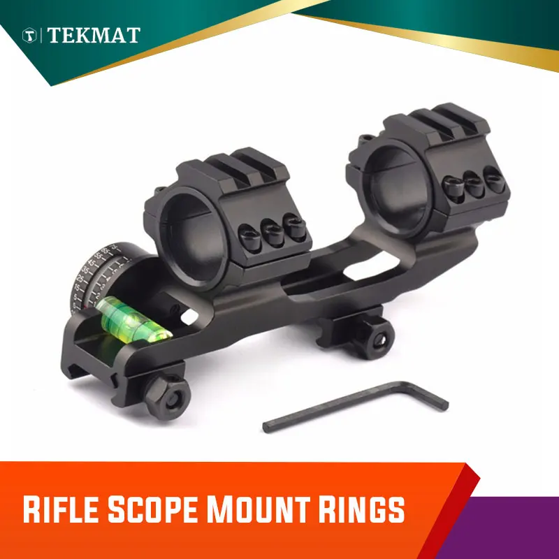 

Tekmat Barrel Mount 30mm 1 Inch Rifle Angle Indicator Scope Rings With Picatinny Weaver Rail Black Hunting Accessories