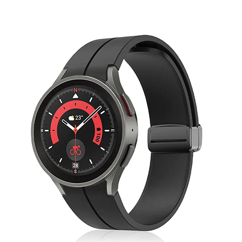 

Ремешок для Galaxy Watch 5 44 мм 40 мм, Регулируемый мягкий силиконовый сменный Браслет для Galaxy Watch 4 Classic 42 46 мм, 20 мм