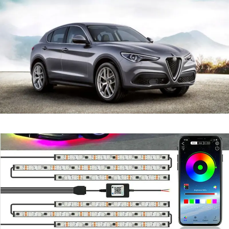 

Подсветка шасси с голосовым управлением APP RGB для Alfa Romeo