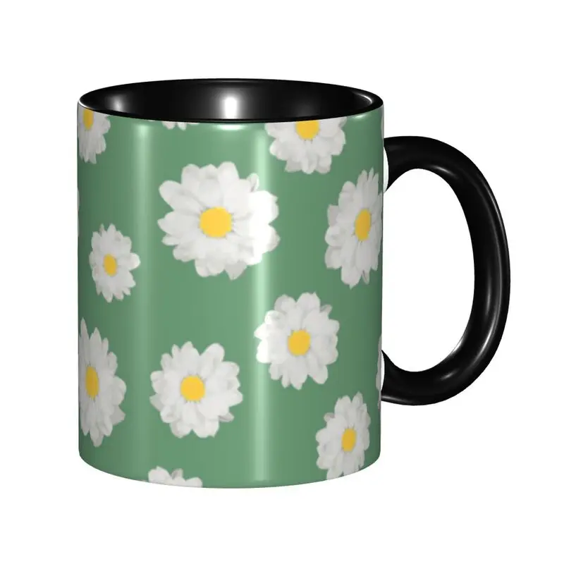 

Ceramic Coffee Mug Chamomile Flower Paint Coffee Mug Tea Cup Large Milk Coffee Cups
