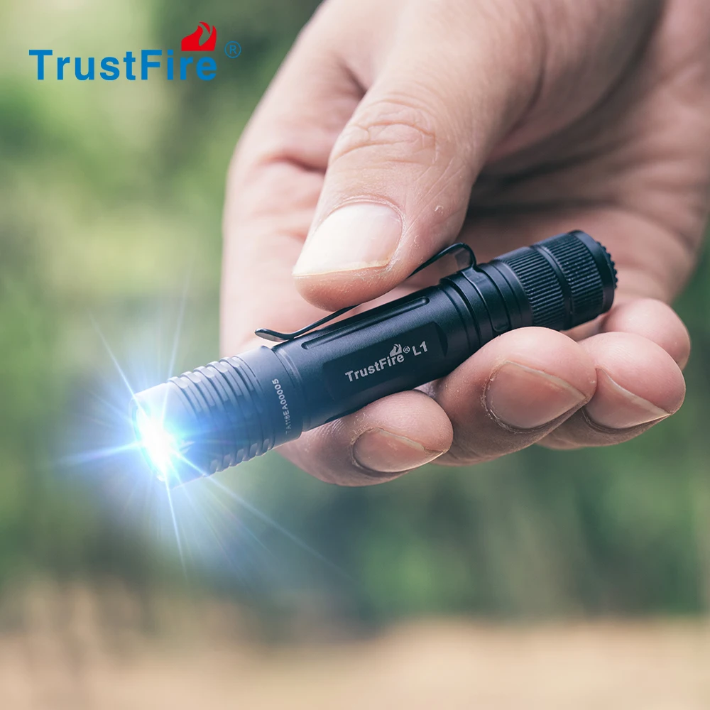 

Trustfire L1 EDC LED Flashlight 385 Lumens Ipx8 2 Modes Powered By 10440 AAA Battery Powerful Keychain Mini Tactical Work Light
