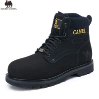goldencamel men boots autumn and winter genuine leather men shoes martin couples rubber sole cowboy ankle boots safety botas