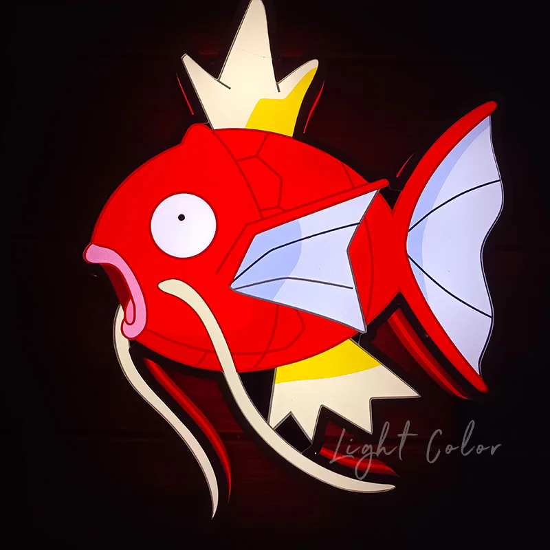 

Светодиодный ночник Magicarp с 3D рисунком под заказ, неоновая лампа с названием ночного освещения, подарок для деловых игр, декор для комнаты, св...