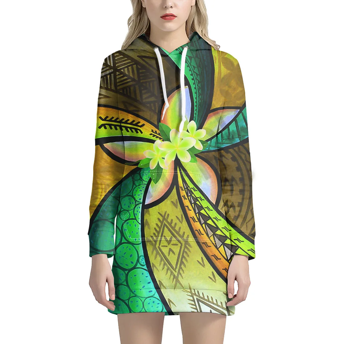 

Осень/Зима 2022, Женское Платье До Колена с капюшоном, модный теплый свитер с длинным рукавом, пуловер с кулиской, Простой повседневный Свитшот