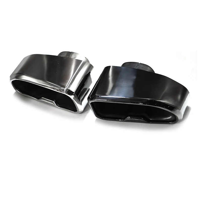 1 Пара хромированных черно-серебристых выхлопных труб из нержавеющей стали квадратной формы для автомобиля BMW X серии X3 G01 X4 G02 2019 года.