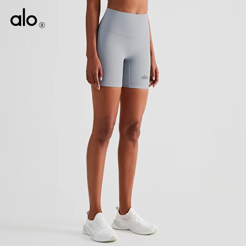 Женская одежда для йоги в стиле ALO зеленые летние шорты телесного цвета женские