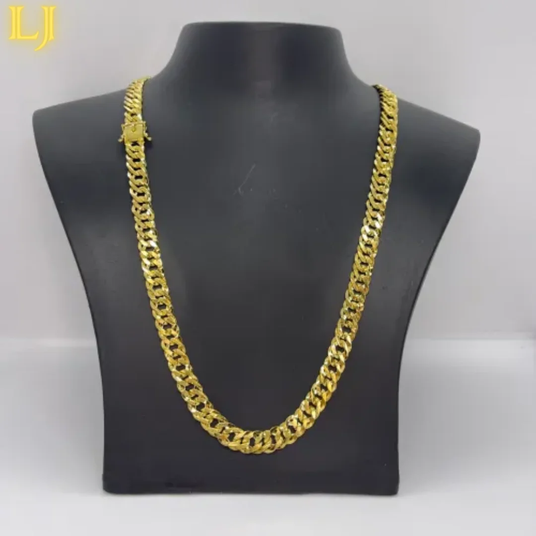 

Laminated Grumet Chain or Pitbull 12 - 10 MM Nordic Gold (Old Coin Jewelry) Identical 18K Gold Eternal Guarantee in Color