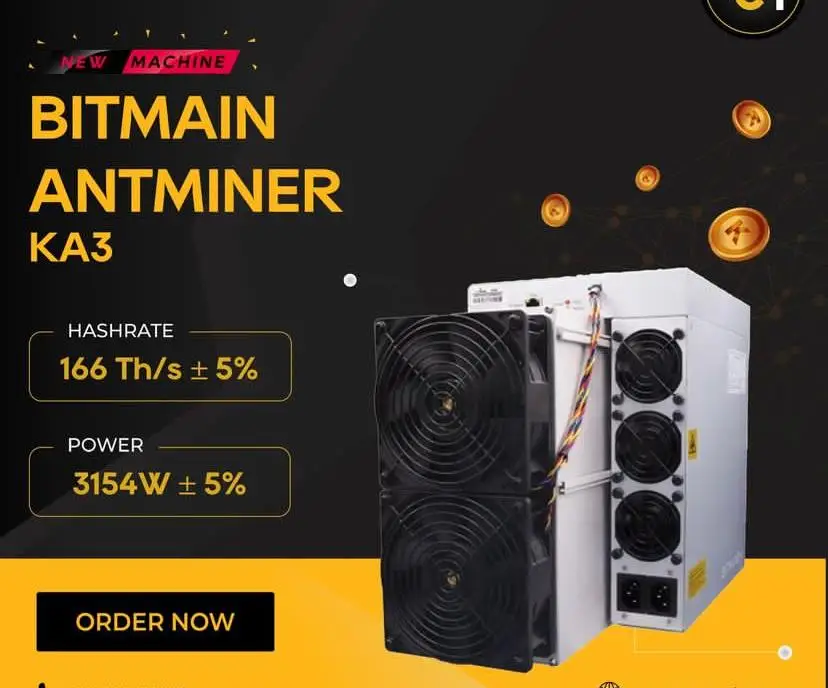

Bitmain KA3 166Th Kadena Miner Pre Order Kda Antminer Asic Mining Rig