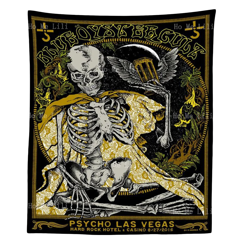 

Psycho Las Vegas Blue Oyster Cult Emperor's New Clothes And The Skull Tapestry By Ho Me Lili For Livingroom Decor Wall Hanging