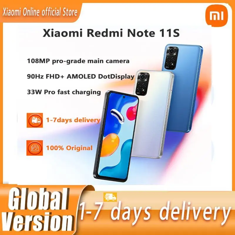 Смартфон Xiaomi Redmi Note 11S глобальная версия Восьмиядерный процессор Helio G96 камера 108