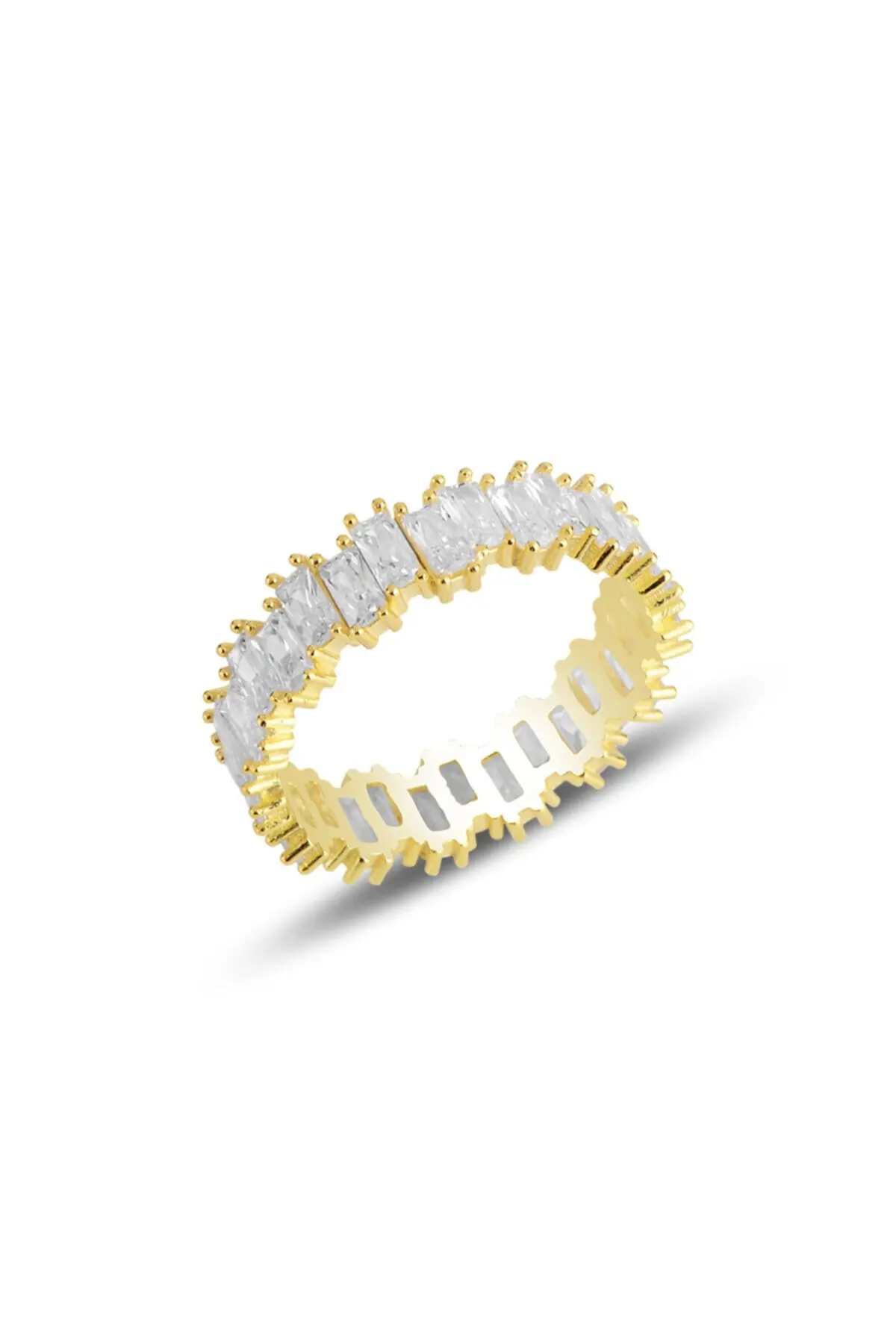 

Unique rings for women Silver Gold Gilded Baguette Stone Tamtur Ring 925 Sterling Women's Silver Ring female ring fashion good-l