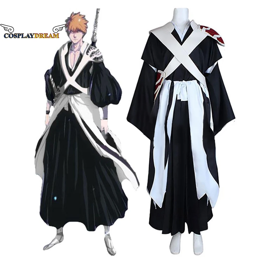 

Традиционное Восточное японское кимоно, самурайский отбеливатель, Kurosaki Ichigo, косплей, костюм для косплея, искусственное аниме