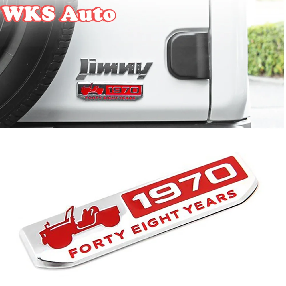 3D Sticker Car Logo 1970 Commemorative Mark Metal for 2007 -2021 Suzuki Jimny JB23 JB43 JB64 JB74w Accessories
