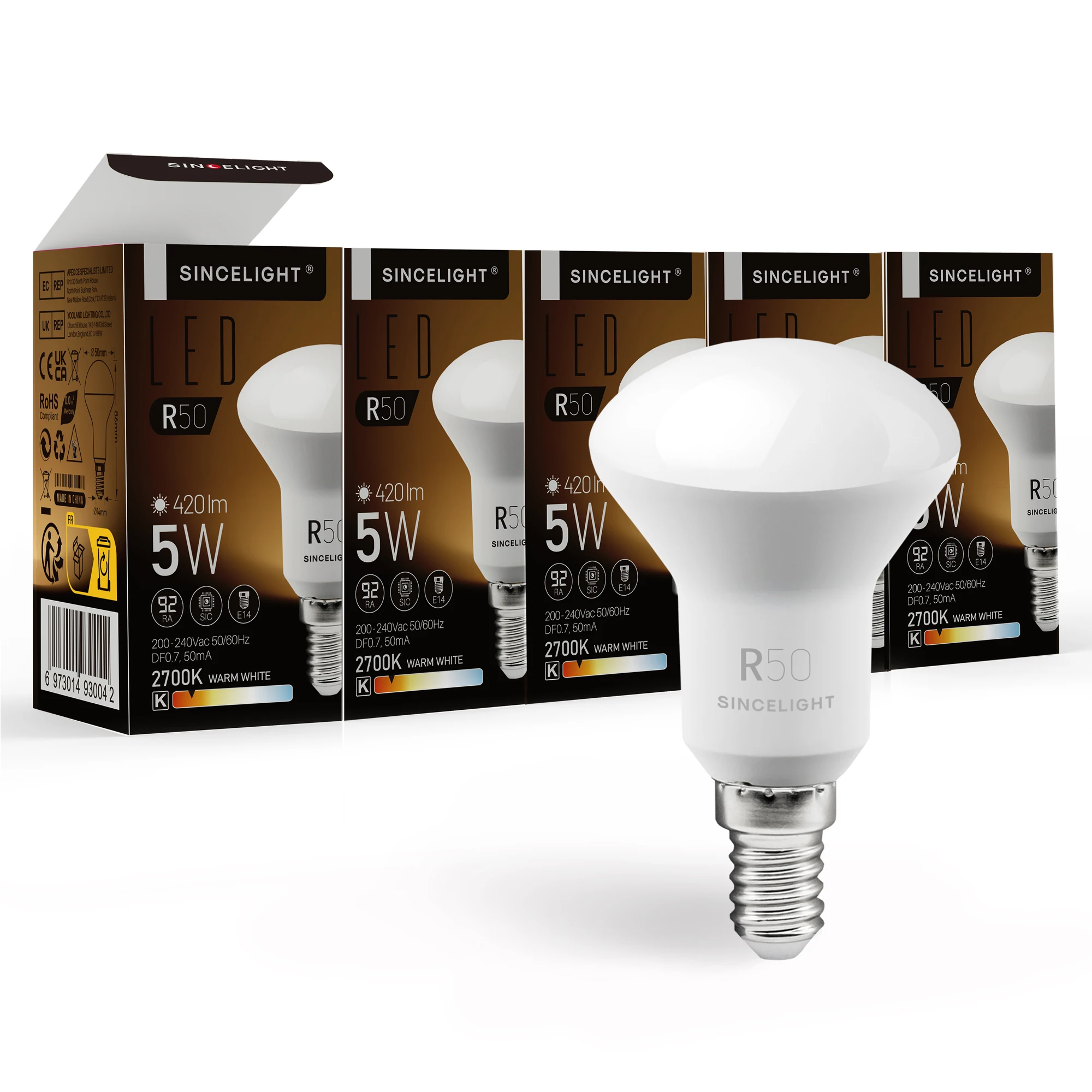 Светодиодные лампы SinceLight E14 5Вт 5 шт