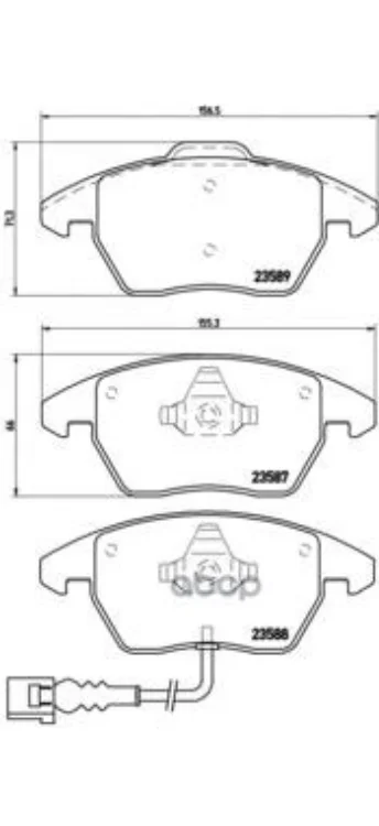 Колодки Тормозные Дисковые К-Т Audi A1 (8X1 8Xk) 05/10-10/18 / Audi A1 Sportback (8Xa 8Xf) 09/11- Brembo арт. P85075