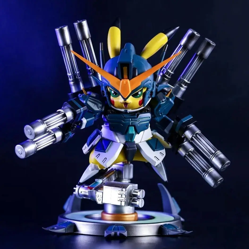 

25cm PVC Pokémon Kawaii Piakchu Cos Mecha Heavy Artillery Cool Figure Car Decoration Christmas Presents Children's Toys Cool