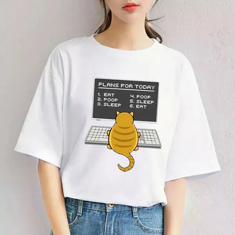 

Summer 2022 Funny programmer print Women's/Men's T-shirts Harajuku street fashion couple loose Casual Short Sleeve aesthetic Top