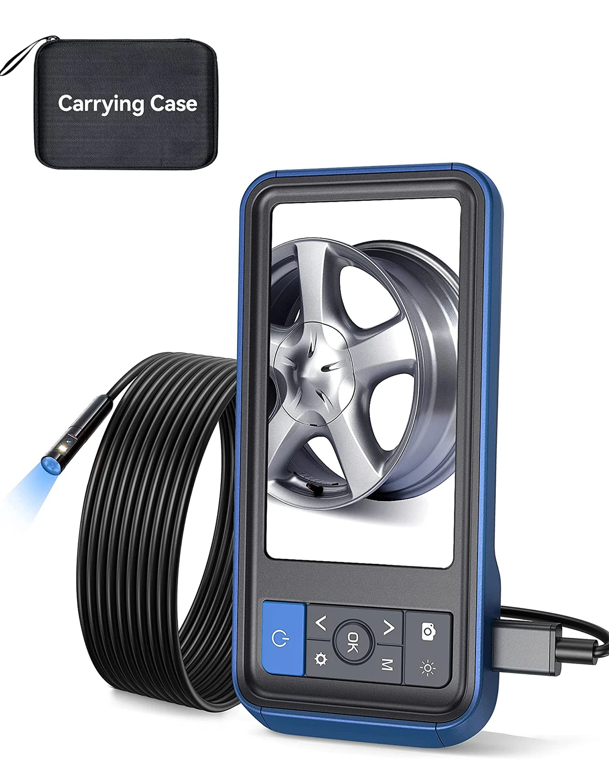 

TESLONG HD Dual Lens triple Lens Endoscope with 4.5"IPS Screen Borescope Sewer Pipe car Inspection Camera with 32GB Card