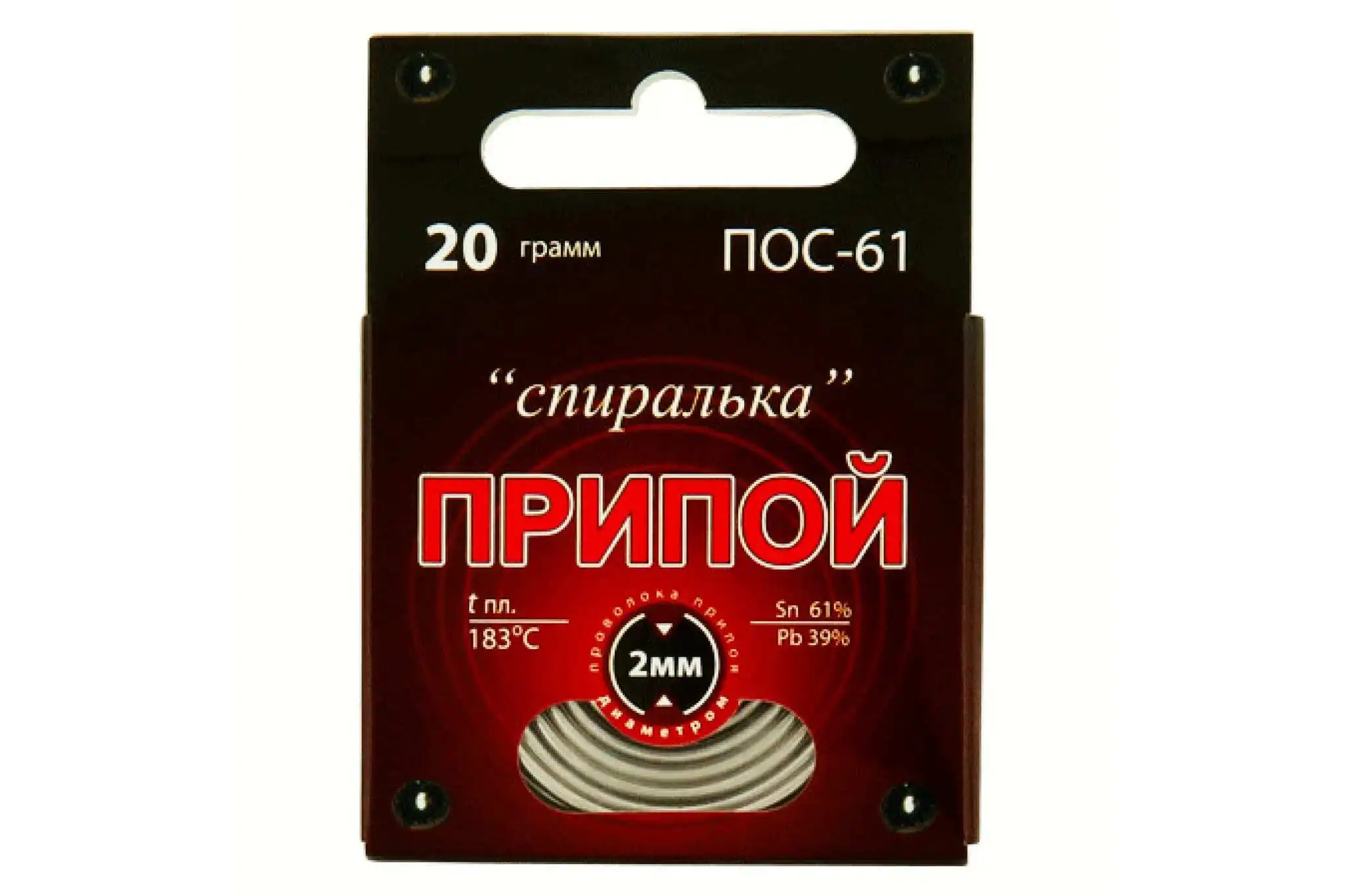 Solder "спиралька" пос-61 (20g) connector ppsp-pos61-20 | Welding Wires