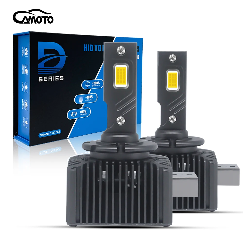 

CAMOTO D1S D3S LED Headlights 60000Lm D4S D5S D2S D8S Auto Bulbs Canbus Two-sided 120W D1R D2R D3R D4R Car Lamp 1:1 Xenon HID