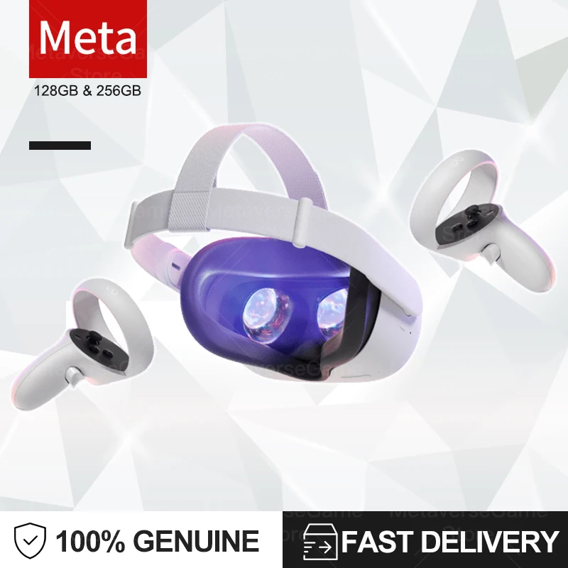Расширенная гарнитура виртуальной реальности Meta/Oculus Quest 2 128 ГБ/256 ГБ Все в одном -