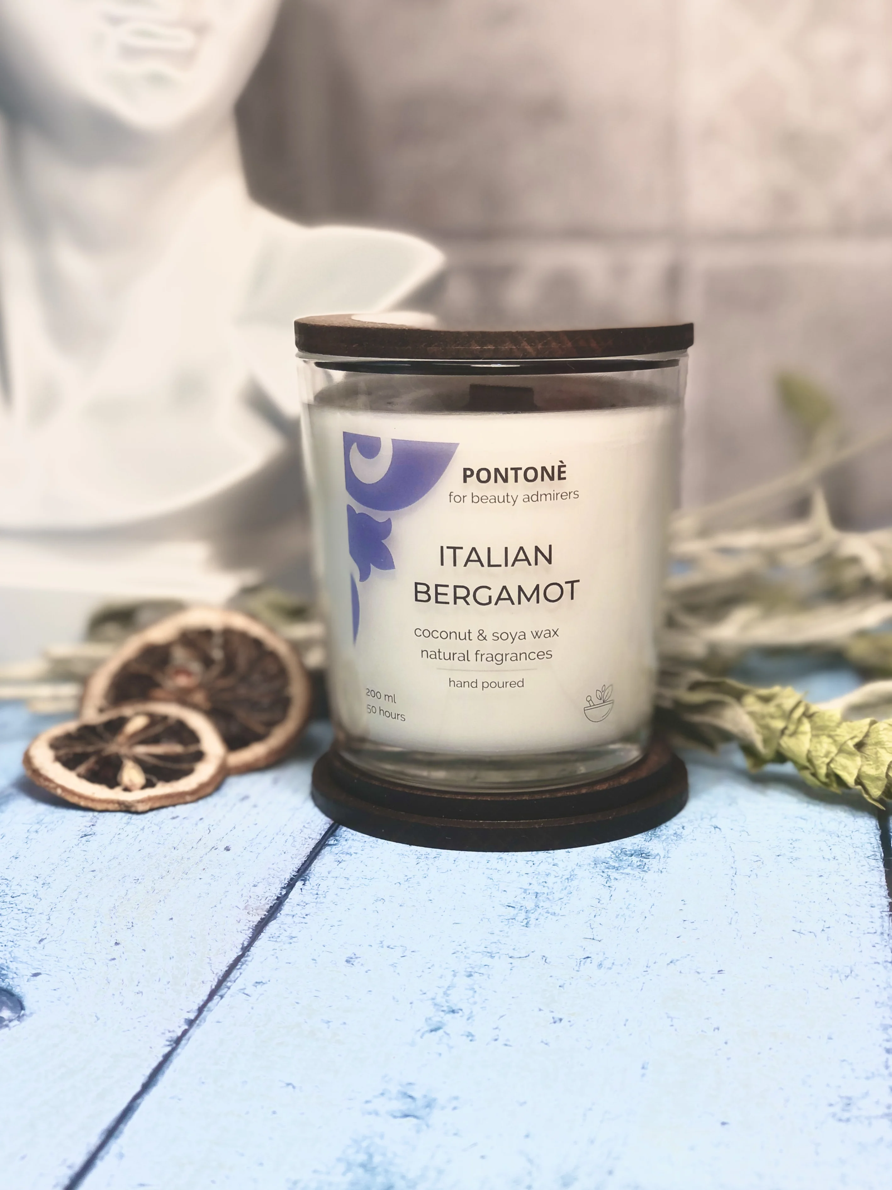 Ароматическая свеча PONTONÈ &quotITALIAN BERGAMOT (ИТАЛЬЯНСКИЙ БЕРГАМОТ)&quot из натурального