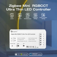 gledopto zigbee 3 0 dc5 24v smart mini 5 in 1 led light strip controller rgbcct work with alexa tuya appvoicerf remote control