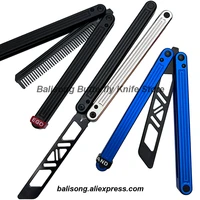 glidr arctic clone balisong trainer knife flipper butterfly comb trainer aluminum handle cnc bushing system edc knife
