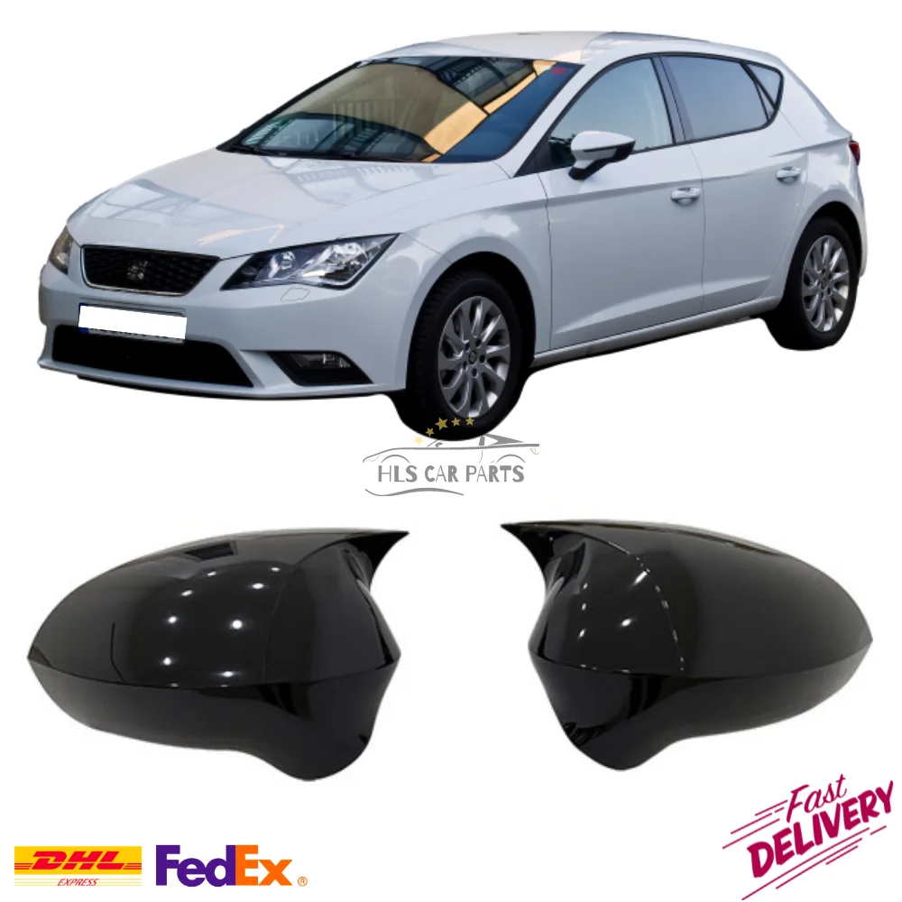 

Зеркальный чехол для Leon MK2 Seat 2009-2012, автомобильные аксессуары MK2.5 FR Cupra, блестящее пианино, черная Настройка, автомобильный спортивный дизайн