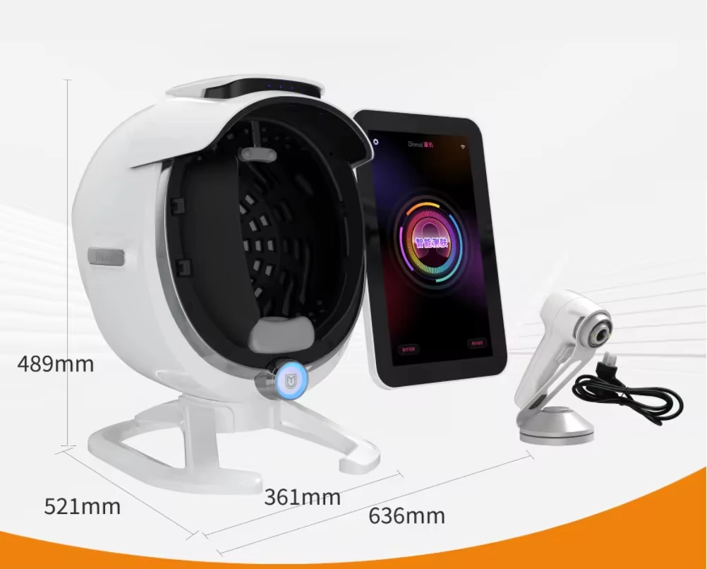 3D AI диагностический анализатор кожи лица с микроскопическим обнаружением 36